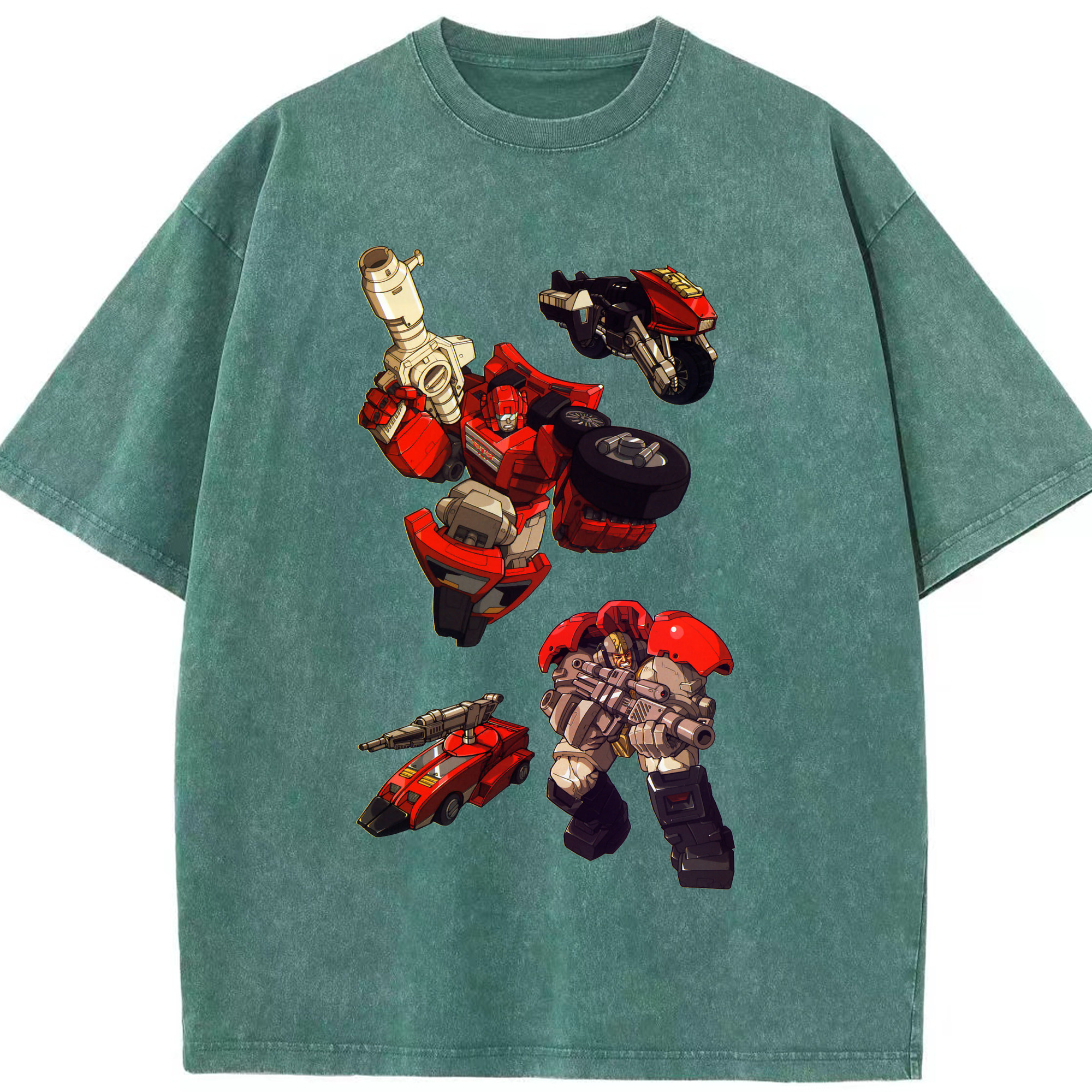 （画像用）  綿100% ヴィンテージ風 半袖Tシャツ（フロントプリント）
